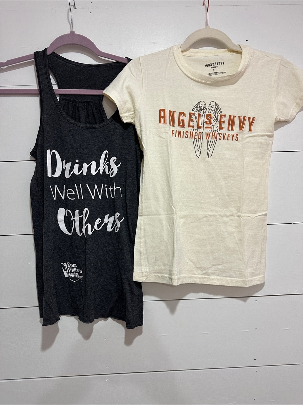 Bourbon tour shirts, size small, Angels Envy & Evan Williams